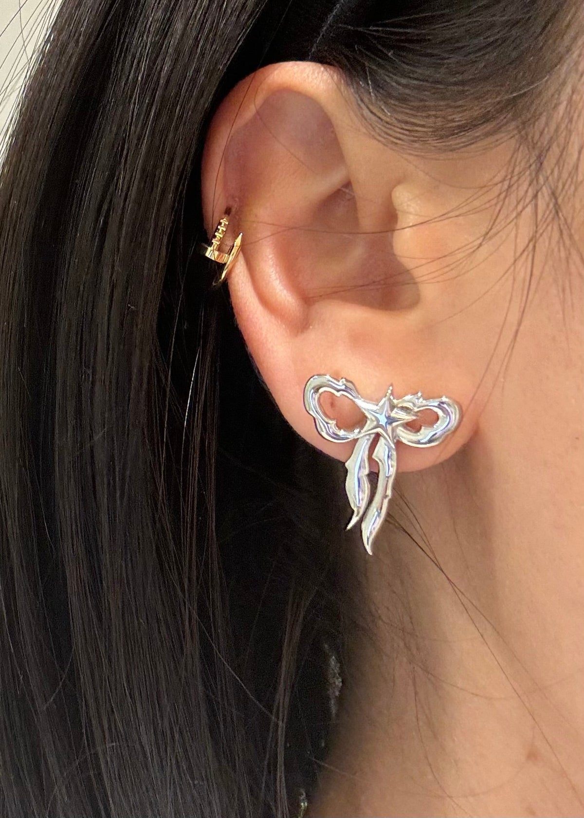 THE STARRY BOW EARRINGS 925 sterling silver