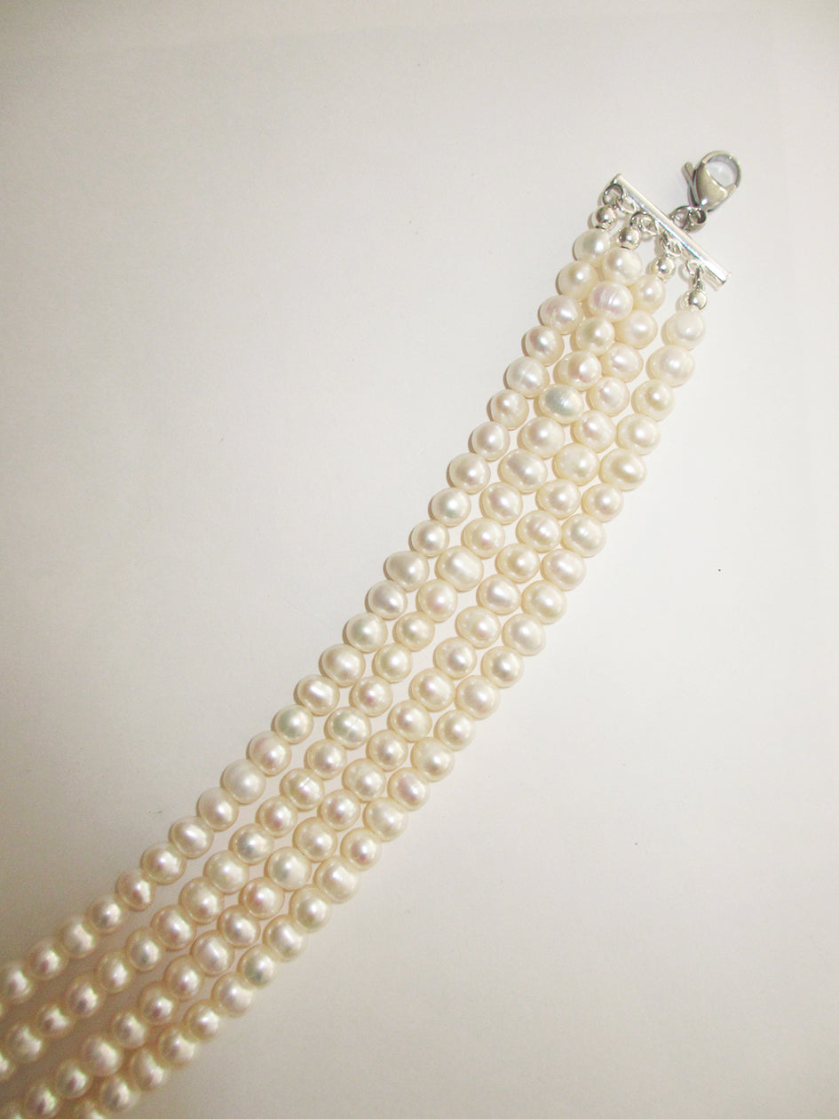 4 ROW FRESHWATER PEARL CHOKER