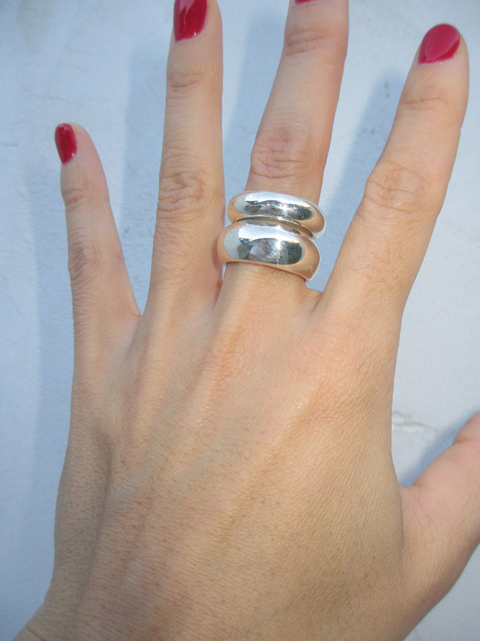 XL SILVER STACK RING 925 sterling silver