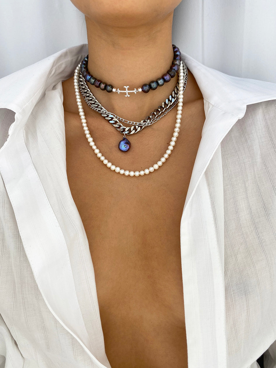 WHITE FRESHWATER PEARL NECKLACE 5-6MM