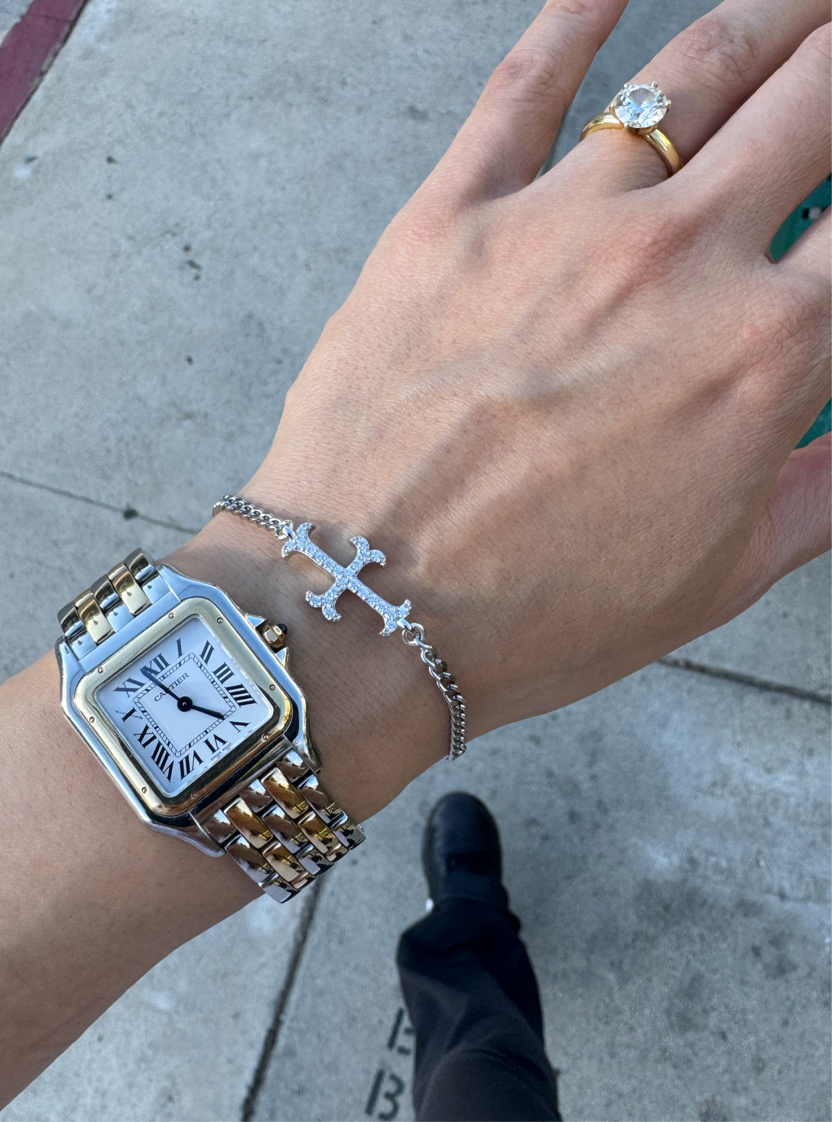 THE ADAMAS CROSS CHAIN BRACELET