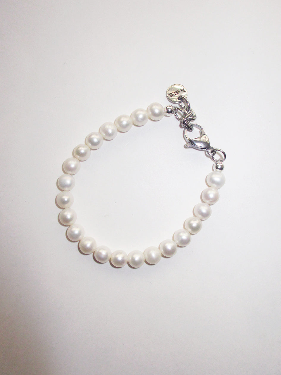 WHITE PEARL BRACELET 6MM
