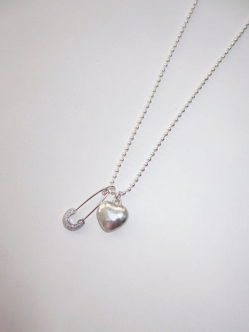 MINI HEART PIN CHAIN 925 sterling silver
