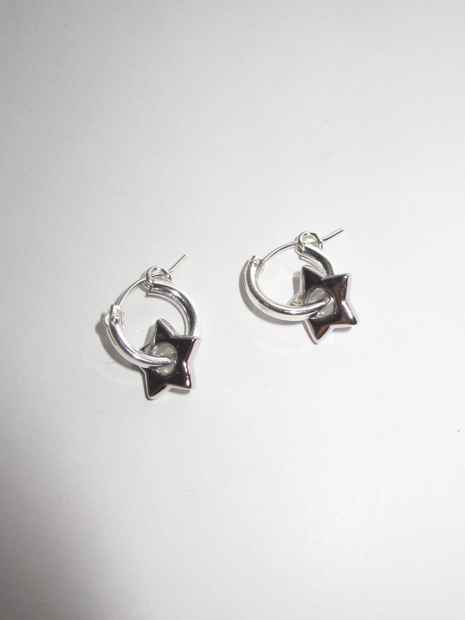 LIL STAR HOOPS 925 sterling silver