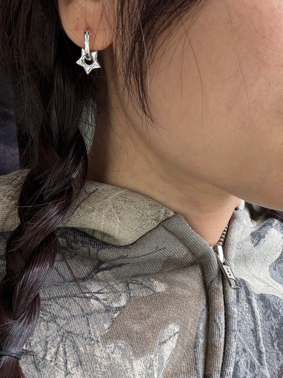 LIL STAR HOOPS 925 sterling silver