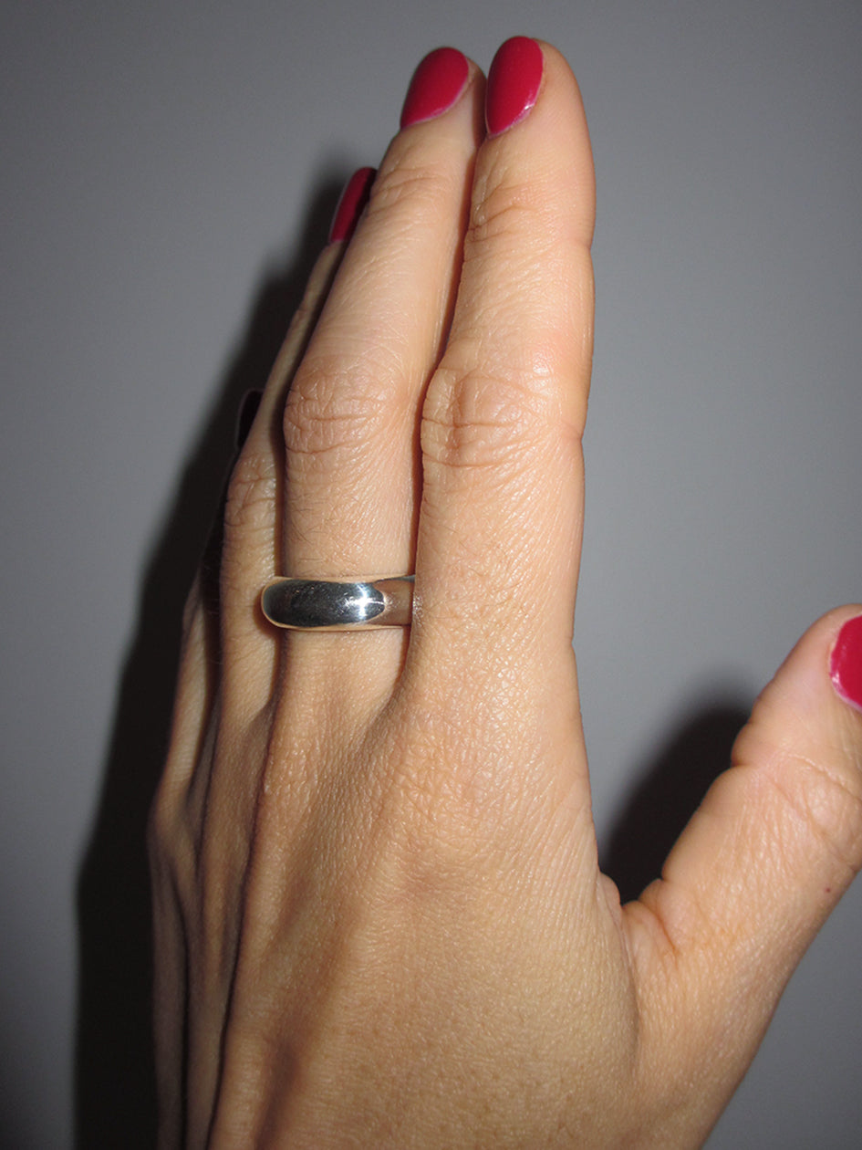 MEDIUM SILVER STACK RING 925 sterling silver