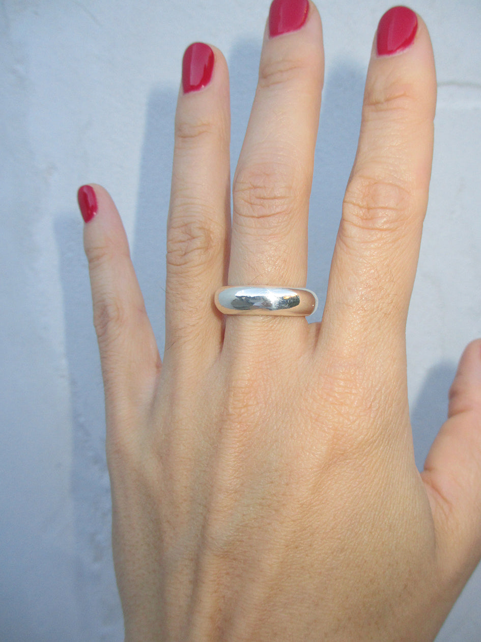 MEDIUM SILVER STACK RING 925 sterling silver