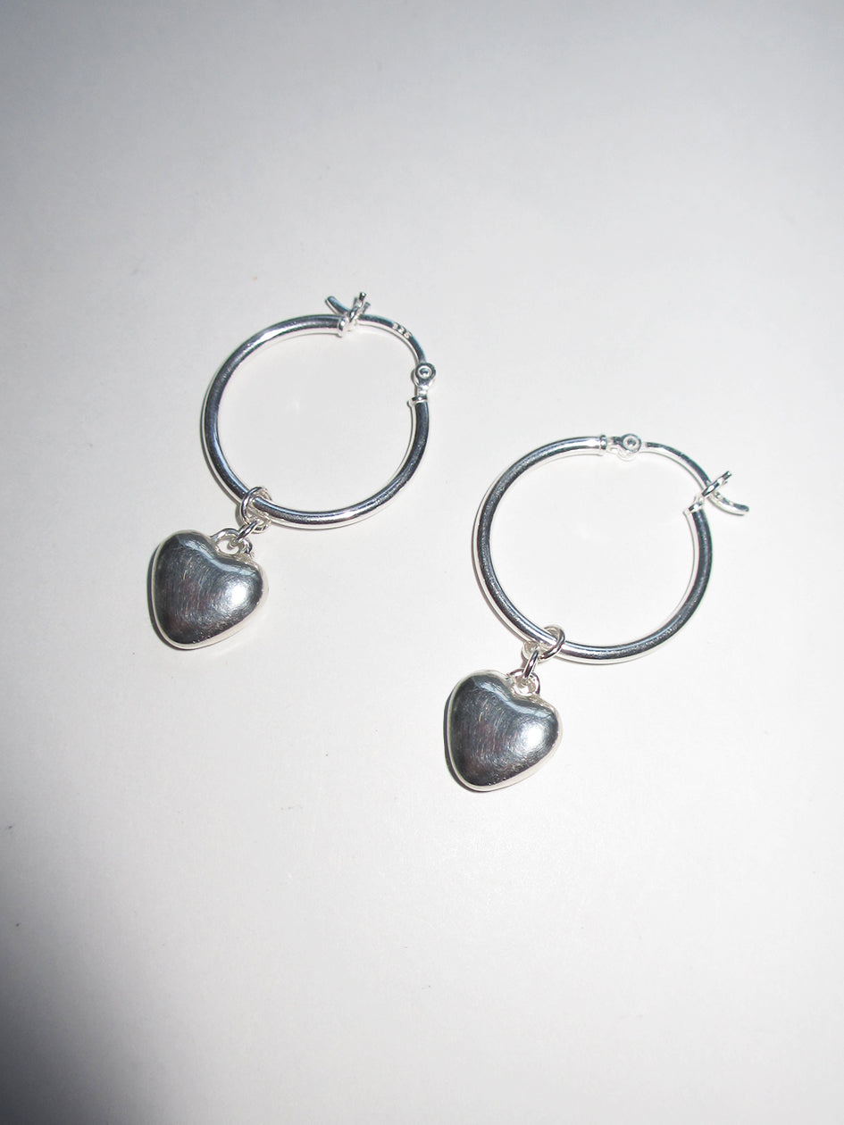 MINI HEART HOOPS 925 sterling silver