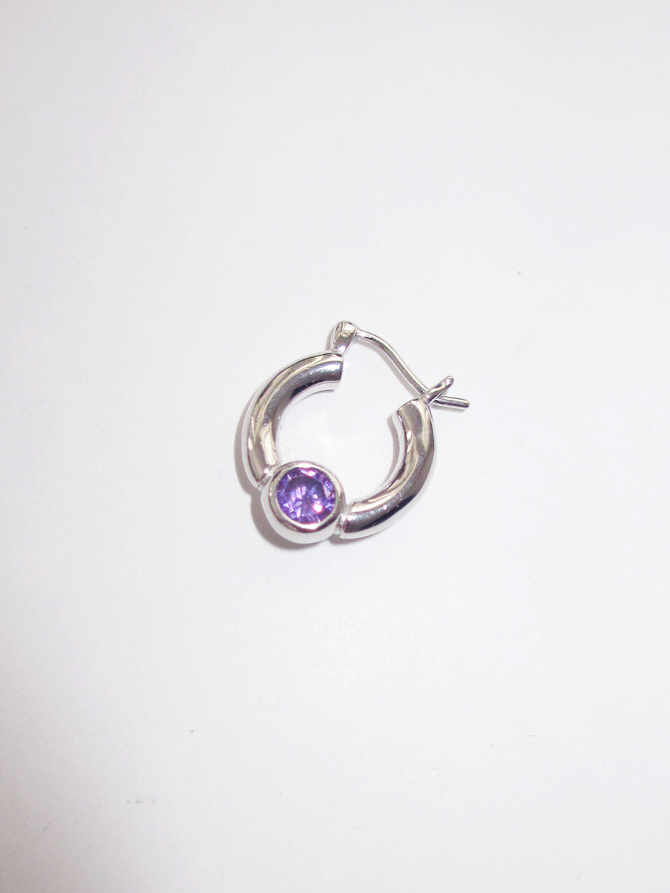 THE MINI PIERCED HOOP 925 sterling silver