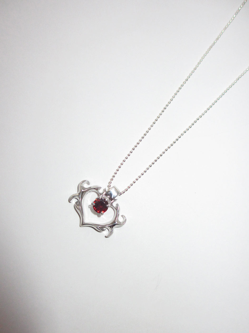 PRE-ORDER: MINI SELMA HEART CHAIN RED 925 sterling silver
