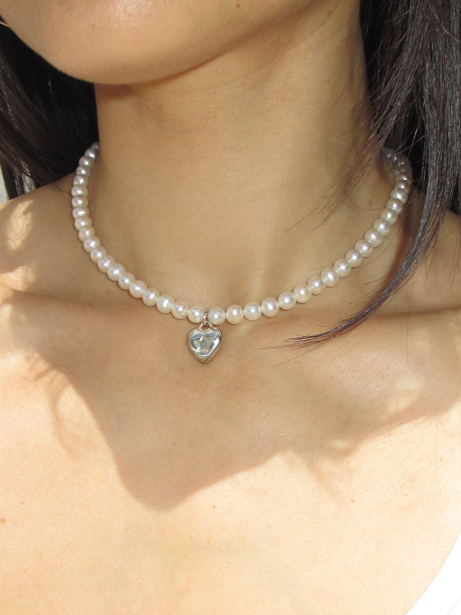 MINI STAR HEART PEARL CHOKER
