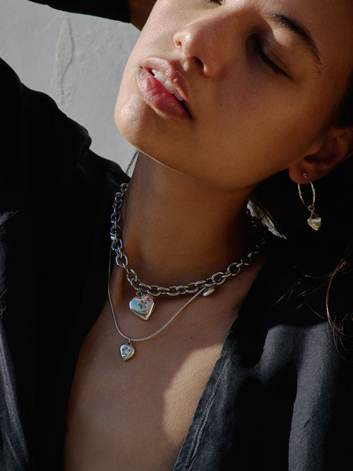MINI STAR HEART SNAKE CHAIN 925 sterling silver