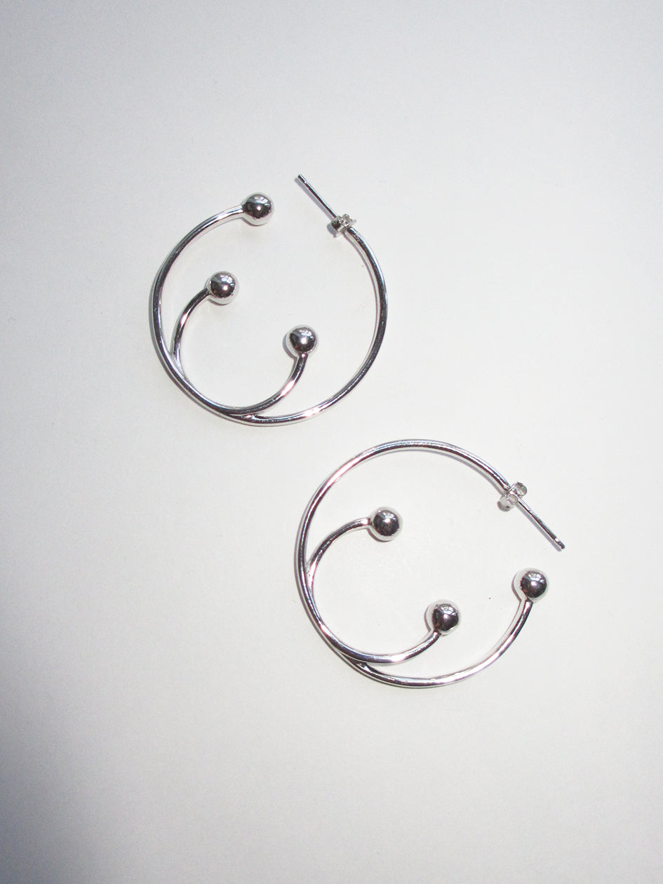THE PIERCED XL HOOPS 925 sterling silver