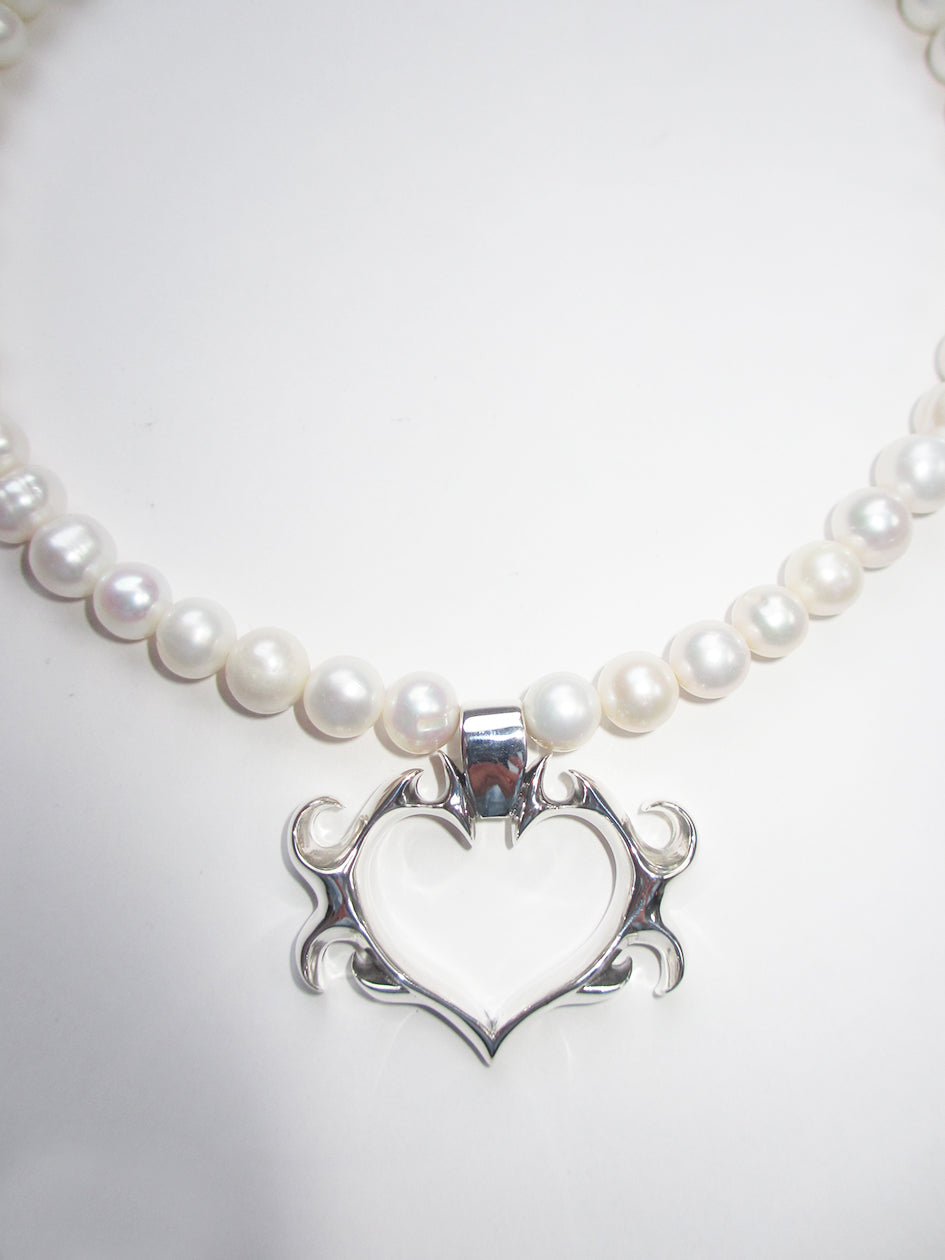 SELMA HEART XL PEARL CHOKER
