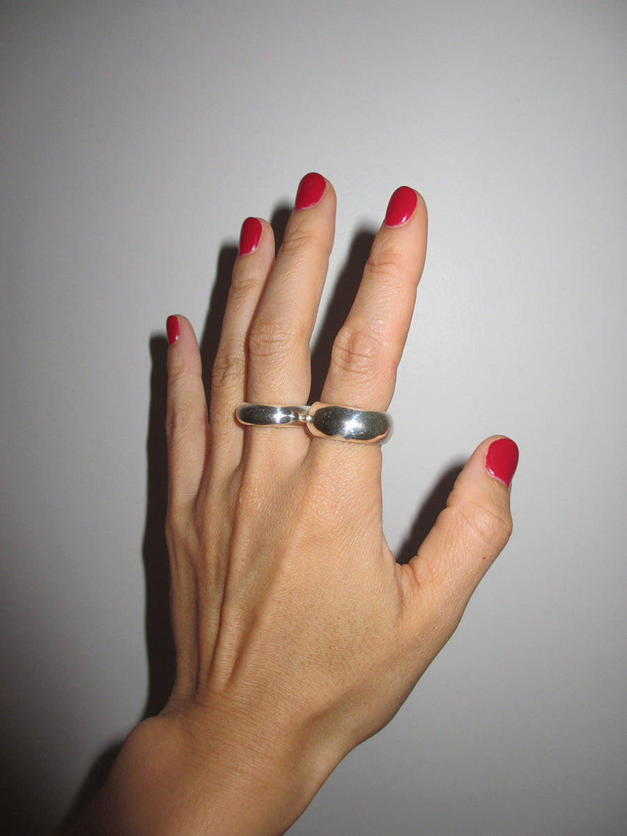 MEDIUM SILVER STACK RING 925 sterling silver