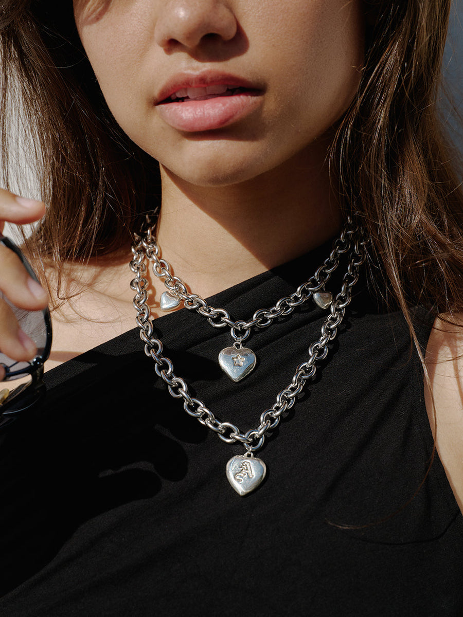 THE STAR MULTI HEART CHAIN CHOKER