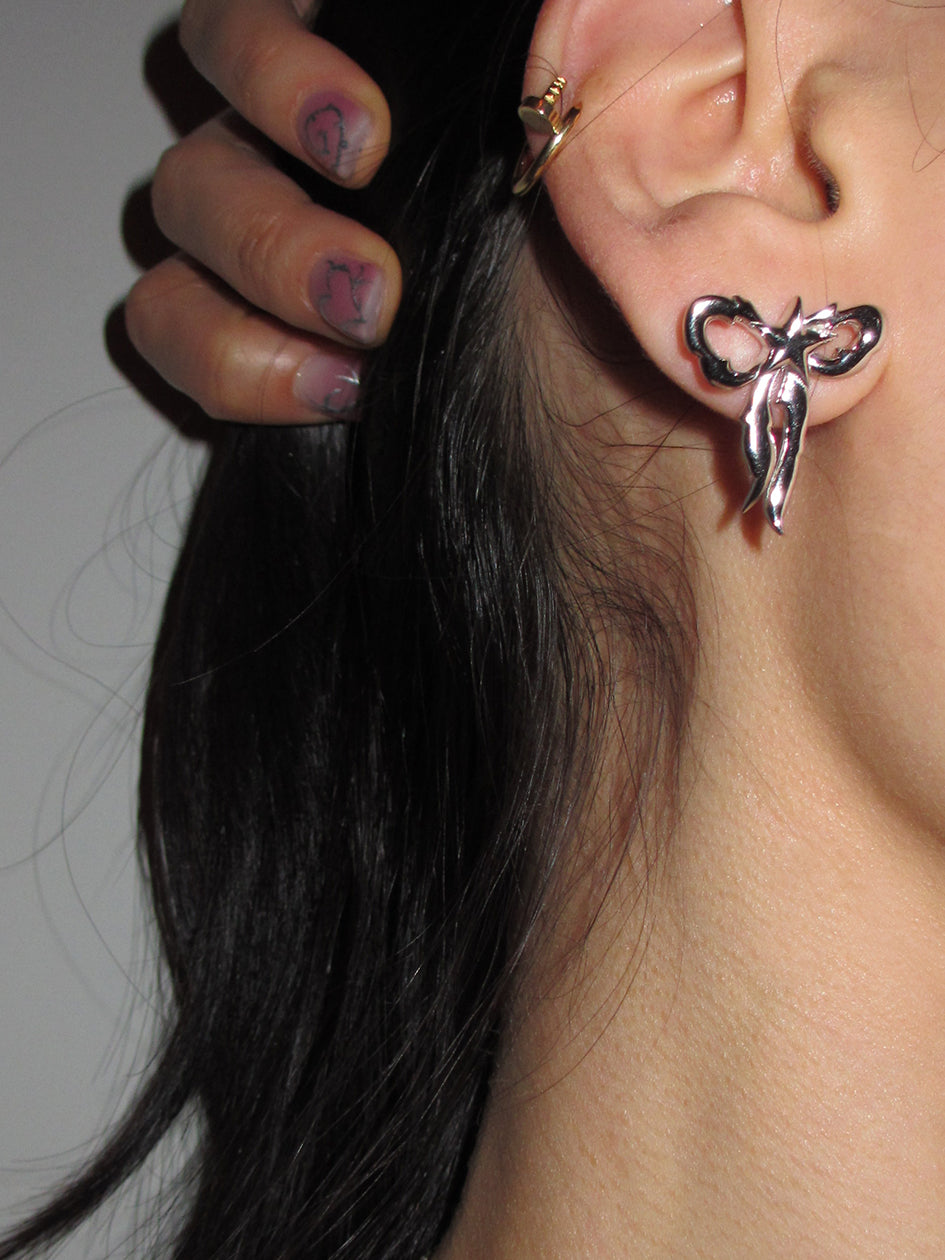 THE STARRY BOW EARRINGS 925 sterling silver