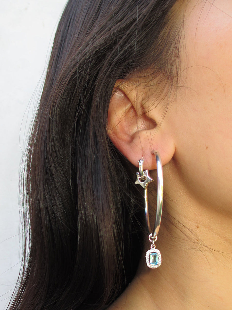 LIL STAR HOOPS 925 sterling silver