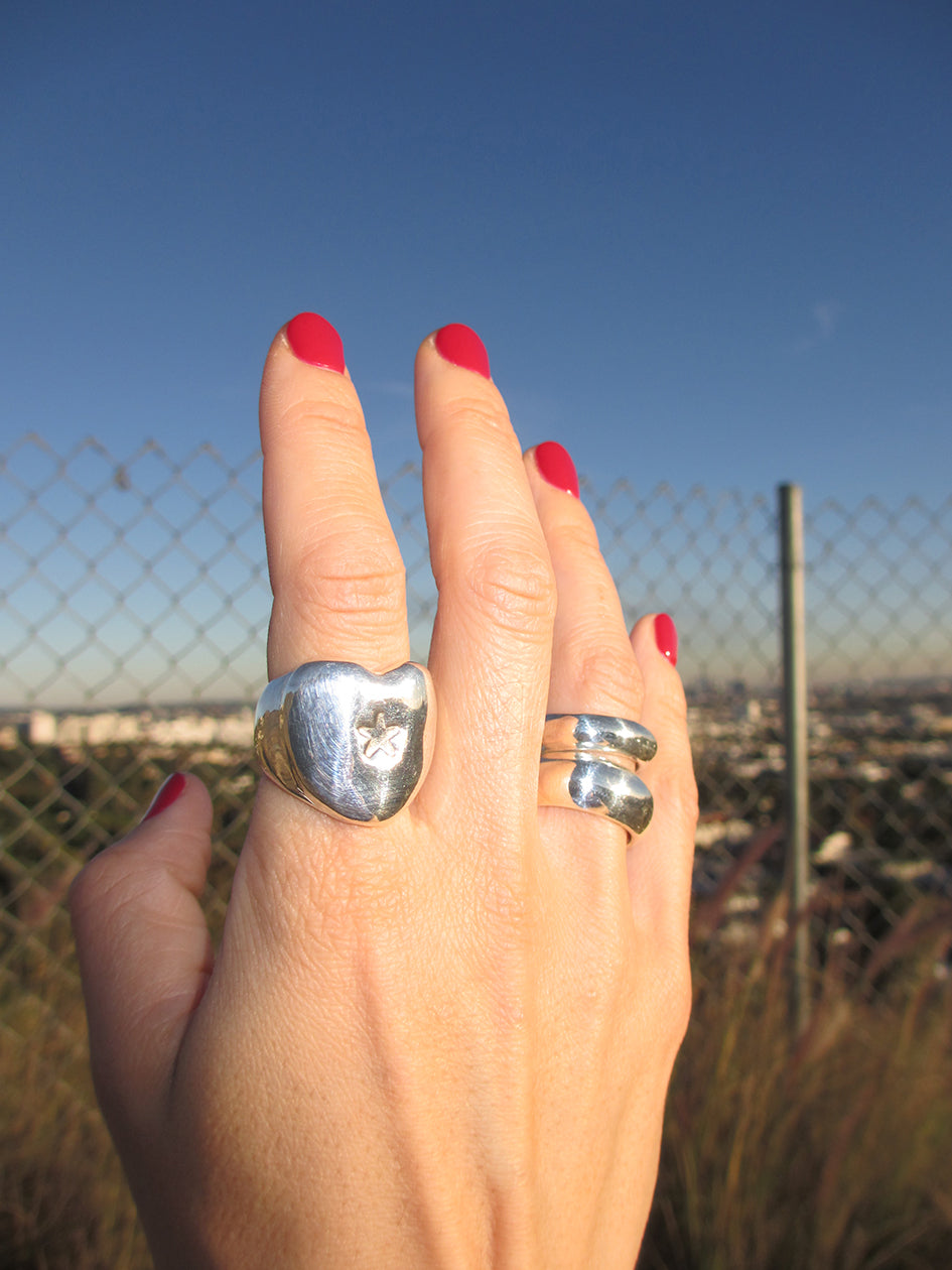 XL SILVER STACK RING 925 sterling silver