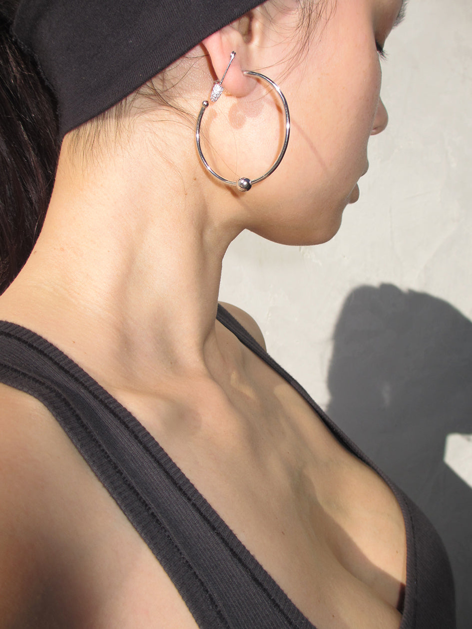THE PIERCED XXL HOOPS 925 sterling silver
